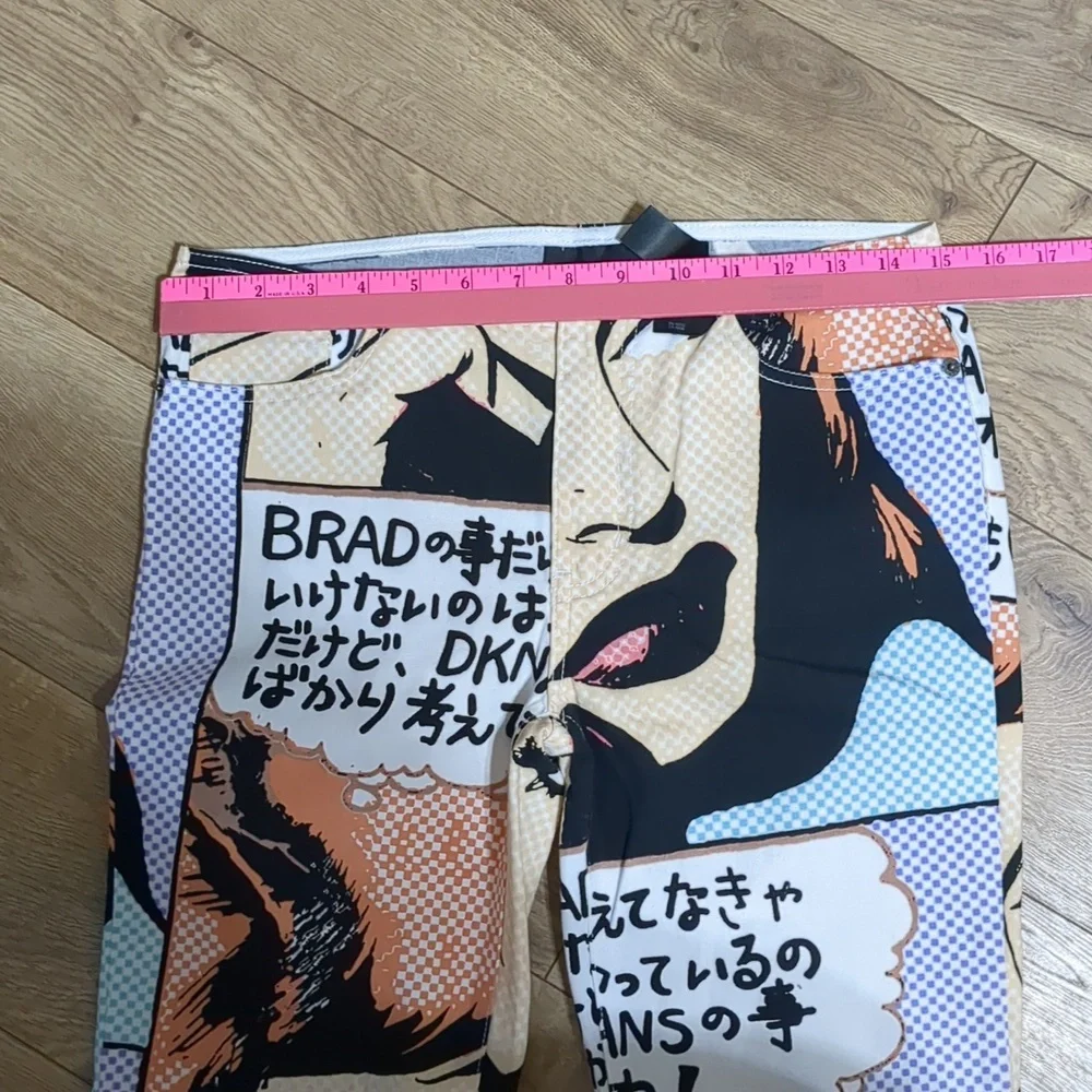 DKNY vintage 90's Pop Art Pants Roy Lichtenstein Juniors size 5 - Picture 5 of 15